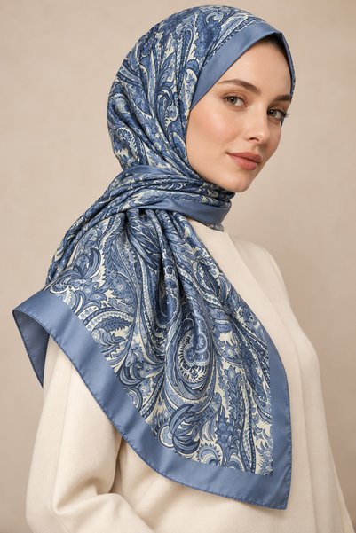 mim eşarp Etnik Desenli İthal Kumaş Pamuklu Şal 75x190 cm