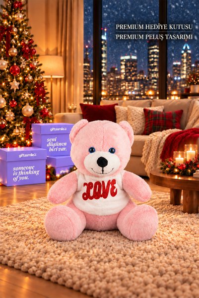gift a smile SMILE LOVE PINK AYICIK PREMIUM PELUŞ
