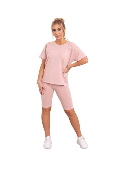 Kesi Set top + colanți roz pudrat închis