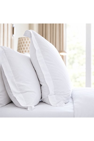 Kotonia Home Set 2 fete de perna Hotel 100% bumbac Percale, Alb, 40x40 cm