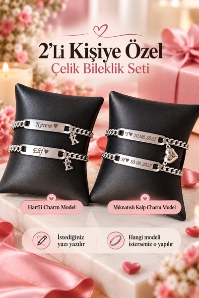 HayDün 2 Li Çelik sevgili arkadaşlık yazı tarih yazılır kendin tasarla sevgil...