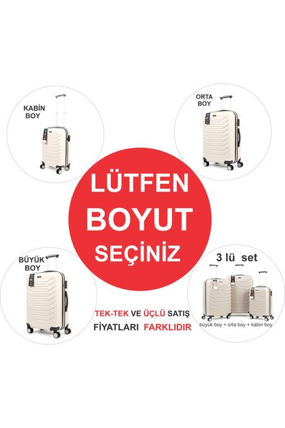 YEFA POLİPROPİLEN KALIN KIRILMAZ GÖVDELİ VALİZLER