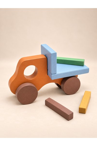 tnyminywood YÜKÇÜ KAMYON AHŞAP OYUNCAK BEBEK OYUNCAK DOĞAL OYUNCAK MONTESSORİ...