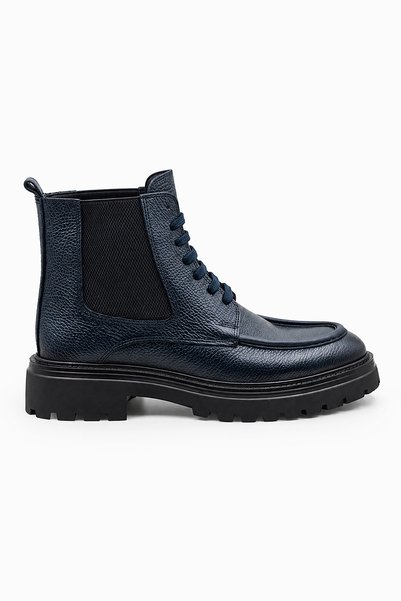 ventro Hakiki Deri Erkek Boot Ayakkabı Fermuarlı Ve Bağcıklı