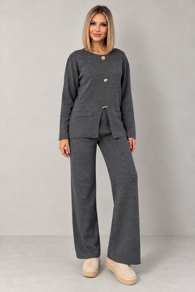 Nivora Style Sun Button Knitwear Top and Bottom Set New Season Trend Sweater ...