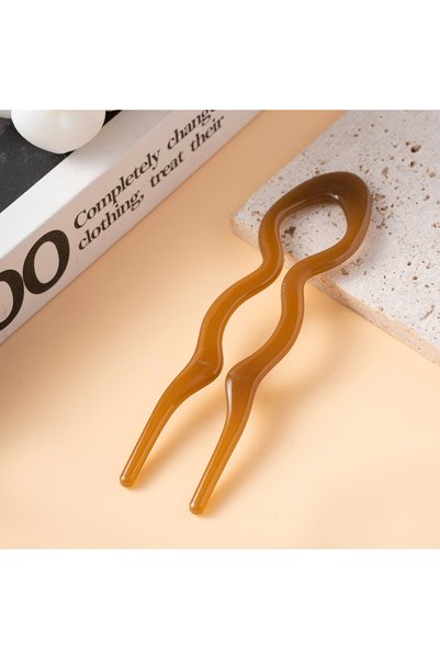choice2 5 brown large New Design Retro Barrettes Hair Bun U-Shaped Hair Stick...