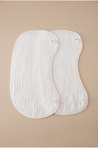 O&G Collection Pack of 2 100% Cotton Organic 4-Layer Muslin Baby Shoulder Cov...