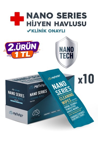 Metapet Köpekler Için Nano Series Büyük Bakım Havlusu, Göz Kulak Ağız Temizle...