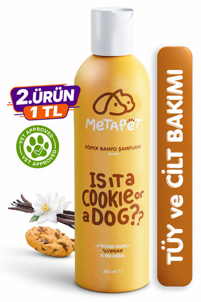 Metapet Köpek Şampuanı Cookie, Tüy Dökülme Önleyici, Yavrulara Uygun, Köpek K...