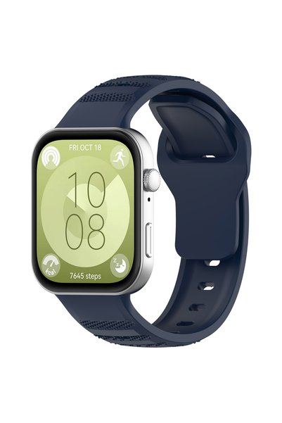 Aiyando Curea pentru Huawei Fit 3 din silicon - albastru inchis