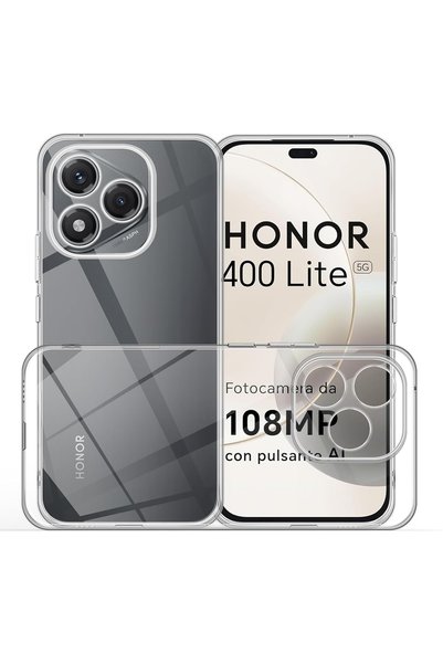 Aiyando Husa pentru Honor 400 Lite Anti-Shock 1.5mm cu protectie lentile Tran...