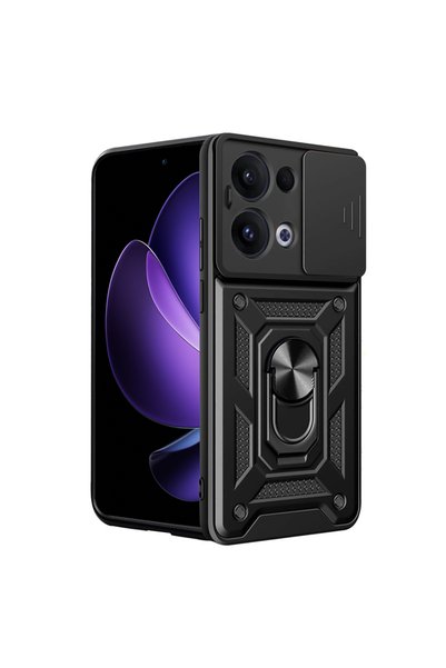 Aiyando Husa pentru Oppo Reno 13 Ring Armor Kickstand Tough Rugged Cover cu p...
