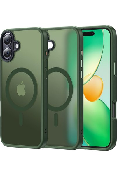 Aiyando Husă pentru iPhone 16 Plus cu MagSafe Ghost Series mată - verde