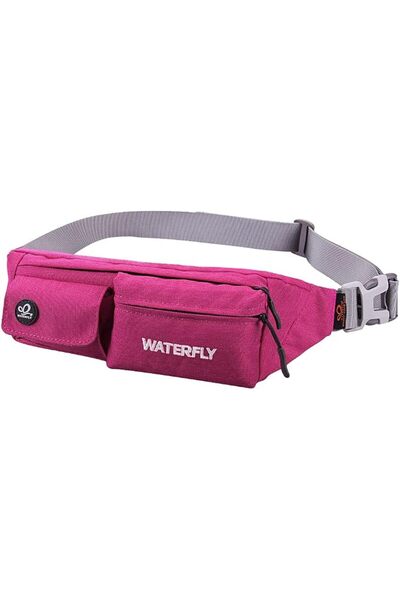WATERFLY شنطة فاني صغيرة للنساء والرجال مقاومة للماء، شنطة خصر مع حزام رفيع و...