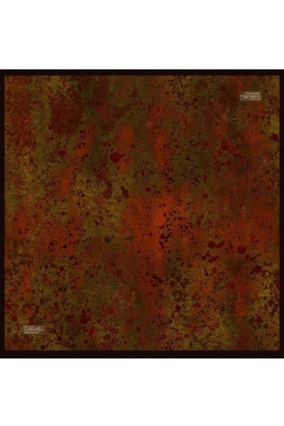 LA BOUTIQUE Saf Sura Silk 2829 01 Black - Coral Batik Pattern