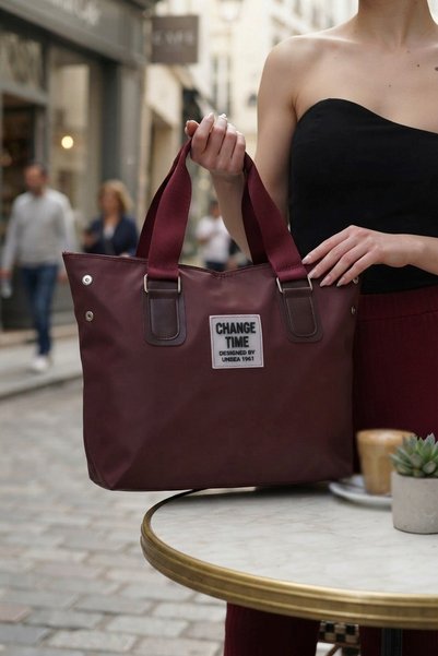 stilfest 016 Claret Red Daily Shopper Γυναικεία Τσάντα με λουράκι χειρός και ...