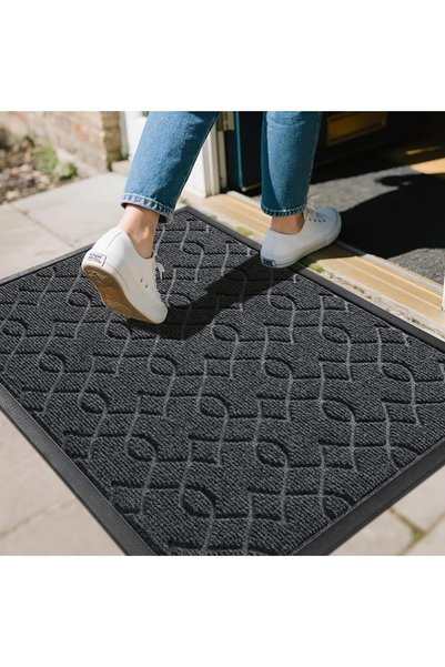 Yimobra Front Door Mats, Heavy Duty Water Absorbent Mud Resistant Easy Clean ...