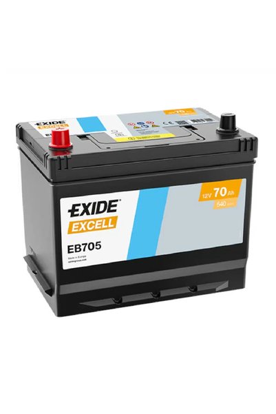 EXIDE Excell EB705 12V 70Ah 540A (EN) Μπαταρία