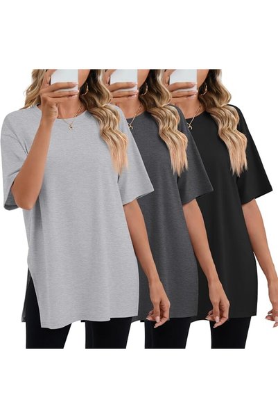 GENERAL قمصان رياضية نسائية فضفاضة من Huukeay Pack، قمصان قطنية بأكمام قصيرة ...