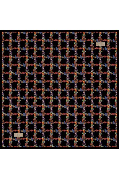 LA BOUTIQUE Sura Pure Silk Scarf 2623 01 Black Mixed Pattern