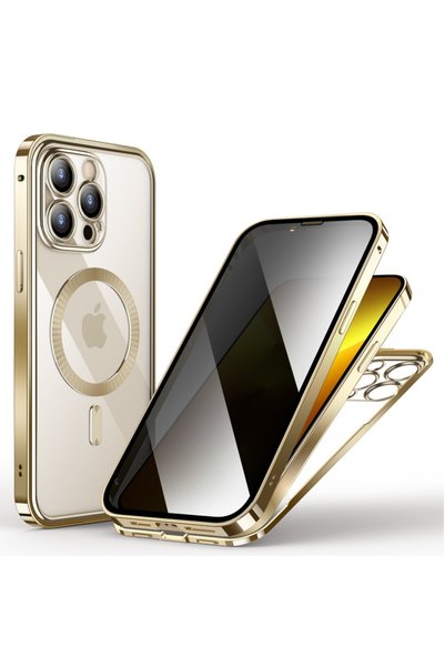 ERBORD Husă iPhone 13 Pro, Sticlă dublă cu protecție a confidențialității, Co...