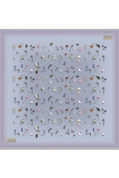 LA BOUTIQUE Saf Sura Silk 2840 03 Gray Floral Pattern