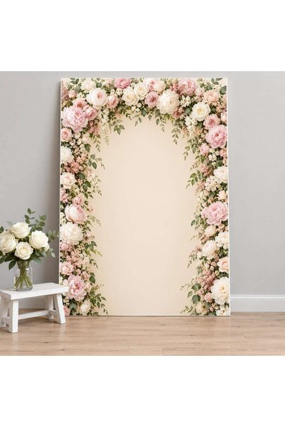 ShopPrint Fundal foto nuntă Arcadă florală, panou PVC rigid 100x150 cm, perso...