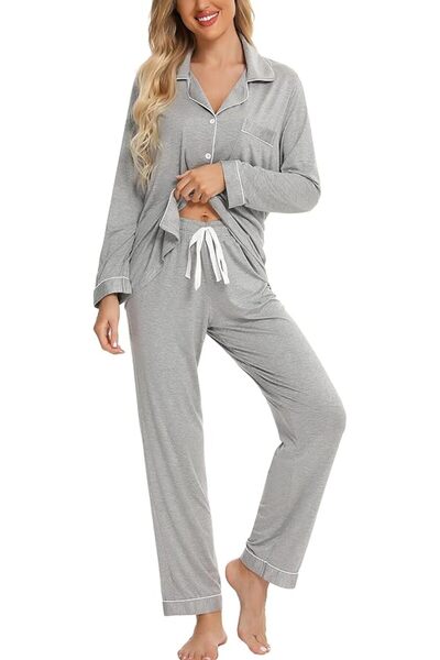 GENERAL Leikar womens Button Up Pajamas for Women Button Up Pajamas for Women
