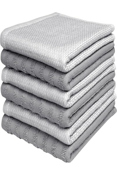 Bumble Towels Kitchen Hand Dish Tea – Bulk Set of 6 – Luxe, Soft, Durable Rin...
