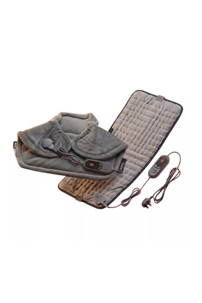 ancy complete comfort bundle 2 pieces: electric heating pad 60 x 30 cm and ne...