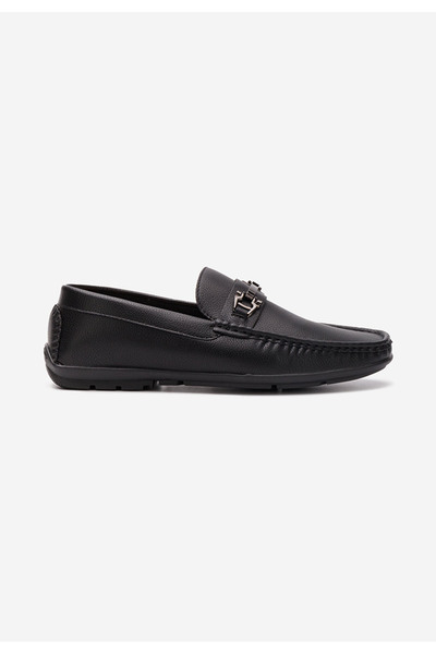 B T Shoes Ανδρικά μαύρα μοκασίνια Angelo