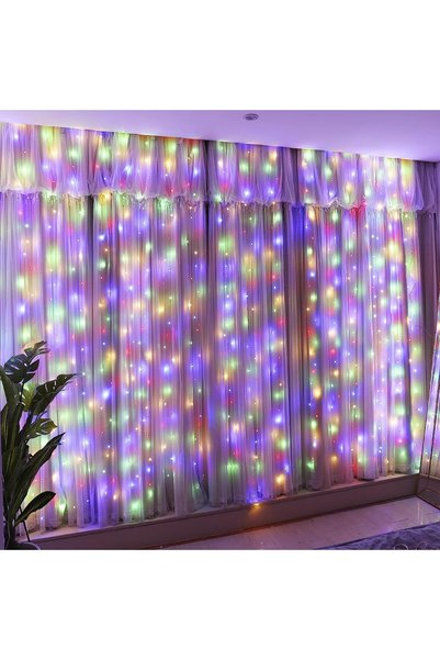 Alista Home Коледни лампички Yoto, тип завеса, 3 м x 2 м, 240 LED диода, 1.5 ...