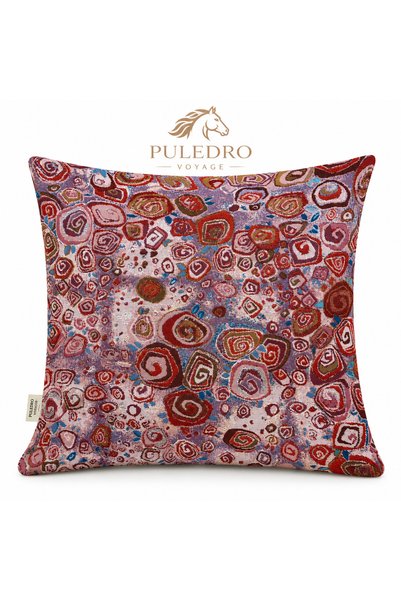 Puledro غطاء وسادة منقوش من قماش الشانيل بنمط تجريدي ملون من فويج، مقاس 45x45...