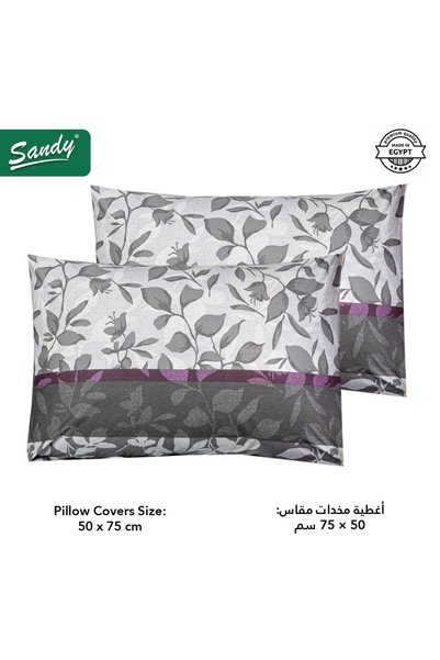 Sandy Premium Quality Flat Sheet and Pillowcases, Bed Sheet 3 Pieces Set (King 250 x 260 cm), Soft & Breathable and Cooling, Grey Lilac 986