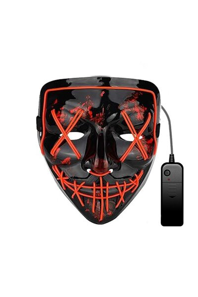 OEM Masca LED de Halloween, portabilă, 20.5x17x9.5cm, portocalie