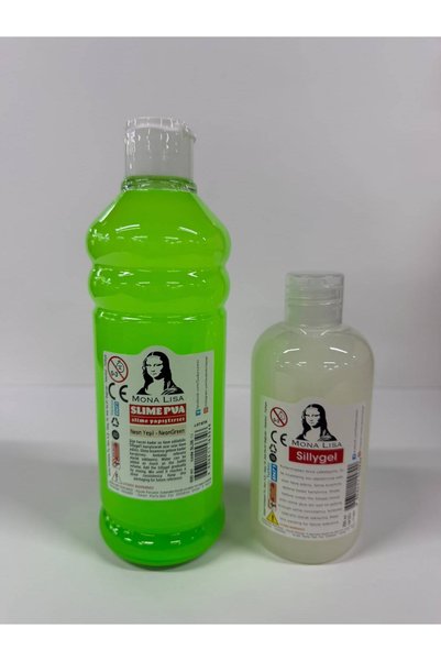 Südor Mona Lisa Slime Yapıştırıcısı 500ml Fosforlu Yeşil Slime Jeli ve Sıvı B...