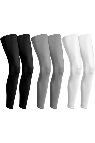 Bukela 3 Pairs Full Length Compression Sleeves for Running Cycling Basketball...