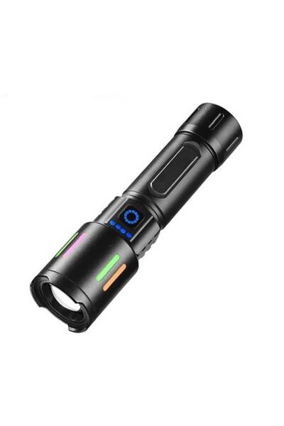 360 كشاف يدوي LED قابل للشحن عبر USB مع إضاءة P100 ومدى بعيد