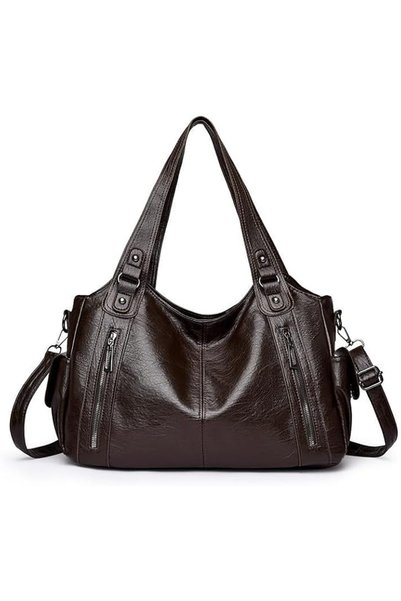 KASTWAVE Genuine Look Leather Tote Bag for Women - Spacious Hobo Style Handba...