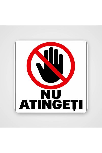 ShopPrint Autocolant Nu atingeți – mână barată, 30x30 cm, folie autocolantă