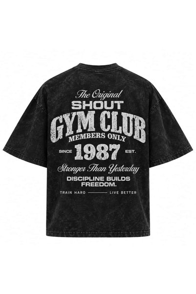 Shout Gym Club Heavyweight Boxy Fit Unisex T-Shirt