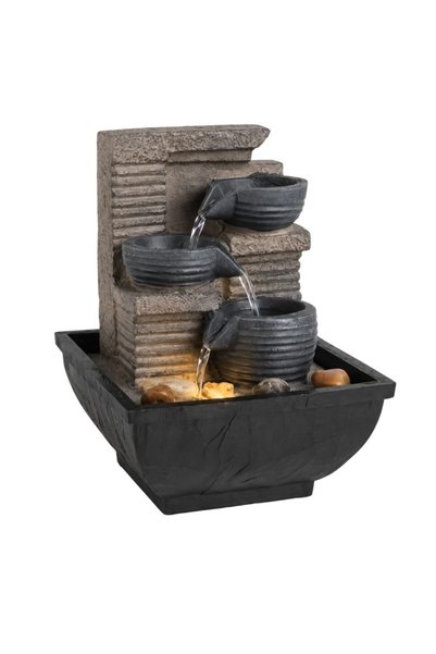 FONIX Feng Shui Decorative Fountain, Circulating Water Bringing Luck and Pros...