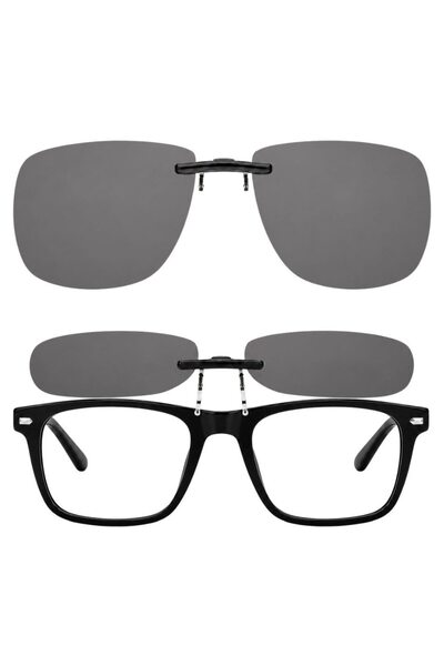 FONIX Polarized Clip-On Lenses, FONIX, Flip-Up, UV400, Black