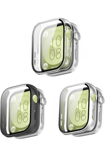 GENERAL 3 Pack Watch Case for Huawei Watch Fit 5, Hard PC Case with Tempered ...