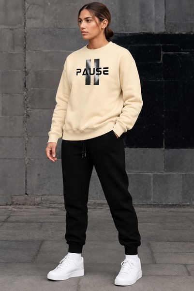 CLOTHES33 Zero Collar Sweat Suit 2-Piece Combination Winter Shardoon Pause Pr...