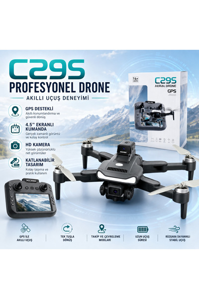 Universal Profesyonel Drone HD Kamera 50X Dijital Zoom GPS Konumlandırma 5G Görüntü Aktarımı Akıllı Engel Algılama Otomatik Geri Dönüş