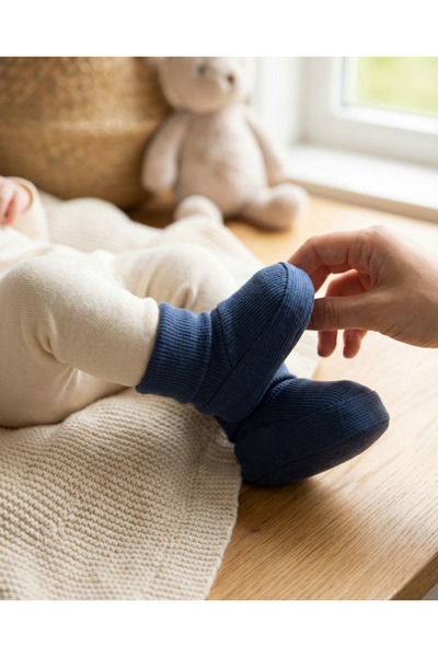 HeavenHome İndigo Mavi Patik 0-3 Ay / 3-6 Ay / 6-9 Ay | Heaven Home Kids