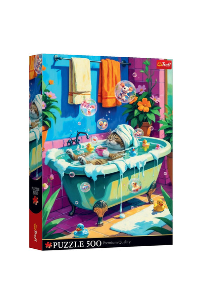 SHOPIENS Puzzle Cu Pisica In Cada 500 De Piese