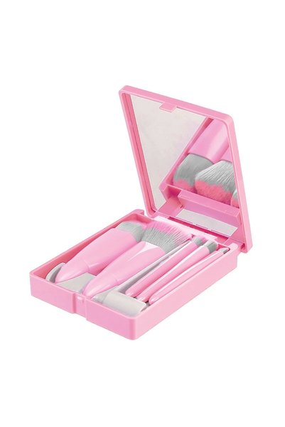 FONIX Mini Flawless On The Go Makeup Brush Set, Synthetic Hair, Plastic Handl...