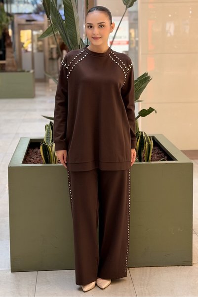 Ceremony Luna Set with Detailed Fastening on Blouse and Pants